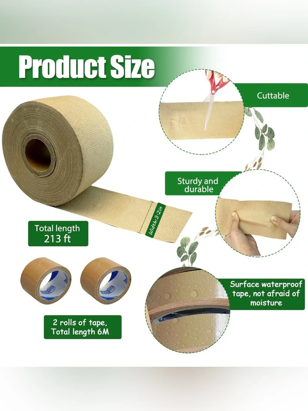 213 Ft Weather Resistant Tree Bark Repair Wrap - Protects Trunk from Frost & Dee